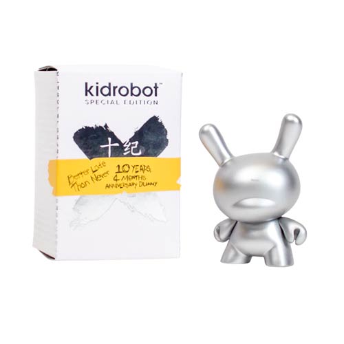 Kidrobot Dunny Silver 10 Year Anniversary Vinyl Mini-Figure